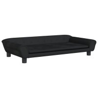 vidaXL Hundebett Schwarz 100x50x21 cm Samt