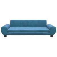 vidaXL Hundebett Blau 100x54x33 cm Samt