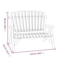 vidaXL 3-tlg. Garten-Lounge-Set Massivholz Fichte