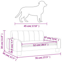 vidaXL Hundebett Creme 70x45x30 cm Stoff