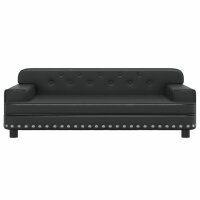 vidaXL Kindersofa Schwarz 90x53x30 cm Kunstleder