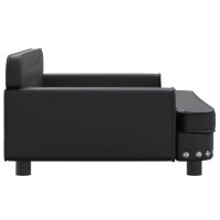 vidaXL Kindersofa Schwarz 90x53x30 cm Kunstleder