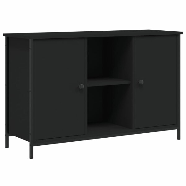 vidaXL TV-Schrank Schwarz 100x35x65 cm Holzwerkstoff