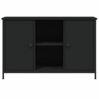 vidaXL TV-Schrank Schwarz 100x35x65 cm Holzwerkstoff