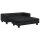 vidaXL Kindersofa mit Hocker Schwarz 100x50x30 cm Kunstleder