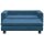 vidaXL Kindersofa mit Hocker Blau 100x50x30 cm Samt