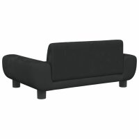 vidaXL Hundebett Schwarz 70x45x33 cm Samt