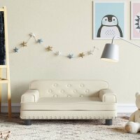 vidaXL Kindersofa Creme 70x45x30 cm Kunstleder