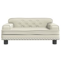 vidaXL Kindersofa Creme 70x45x30 cm Kunstleder