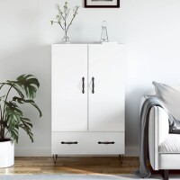 vidaXL Highboard Hochglanz-Weiß 69,5x31x115 cm...