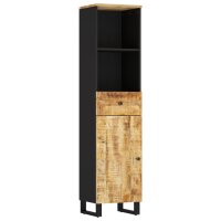 vidaXL Badschrank 38x33x160 cm Massivholz Mango