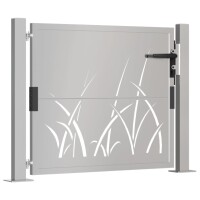 vidaXL Gartentor 105x80 cm Cortenstahl Gras-Design