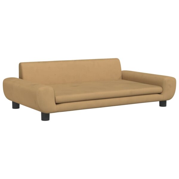 vidaXL Kindersofa Braun 100x54x33 cm Samt