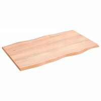 vidaXL Tischplatte 100x60x2 cm Massivholz Eiche Behandelt...