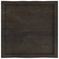 vidaXL Tischplatte 60x60x6 cm Massivholz Eiche Behandelt Baumkante