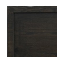 vidaXL Tischplatte 80x50x4 cm Massivholz Eiche Behandelt Baumkante