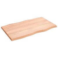 vidaXL Tischplatte 100x60x4 cm Massivholz Eiche Behandelt Baumkante