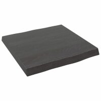 vidaXL Tischplatte 40x40x4 cm Massivholz Eiche Behandelt Baumkante