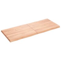 vidaXL Tischplatte 120x50x4 cm Massivholz Eiche Behandelt Baumkante