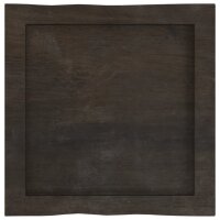 vidaXL Tischplatte 40x40x6 cm Massivholz Eiche Behandelt Baumkante