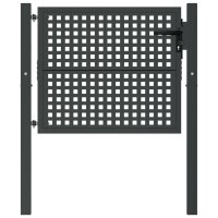 vidaXL Gartentor Anthrazit 105x125 cm Stahl