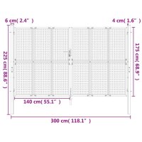 vidaXL Gartentor Anthrazit 300x225 cm Stahl