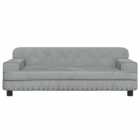 vidaXL Hundebett Hellgrau 90x53x30 cm Samt