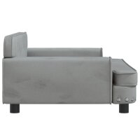 vidaXL Hundebett Hellgrau 90x53x30 cm Samt