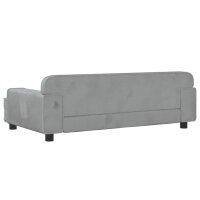 vidaXL Hundebett Hellgrau 90x53x30 cm Samt