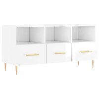 vidaXL TV-Schrank Hochglanz-Wei&szlig; 102x36x50 cm Holzwerkstoff