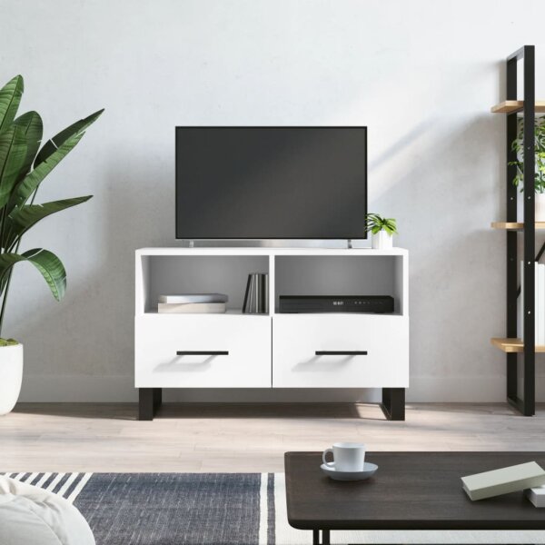 vidaXL TV-Schrank Wei&szlig; 80x36x50 cm Holzwerkstoff