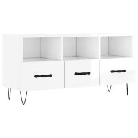 vidaXL TV-Schrank Hochglanz-Wei&szlig; 102x36x50 cm Holzwerkstoff