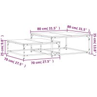 vidaXL Satztische 2 Stk. Grau Sonoma Holzwerkstoff