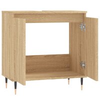 vidaXL Badschrank Sonoma-Eiche 58x33x60 cm Holzwerkstoff