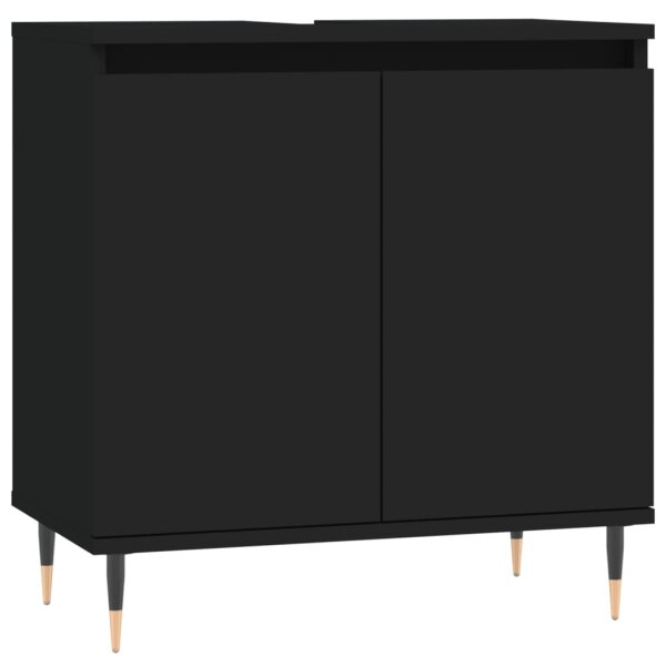 vidaXL Badschrank Schwarz 58x33x60 cm Holzwerkstoff