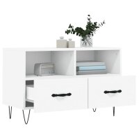 vidaXL TV-Schrank Wei&szlig; 80x36x50 cm Holzwerkstoff