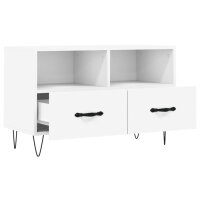 vidaXL TV-Schrank Wei&szlig; 80x36x50 cm Holzwerkstoff