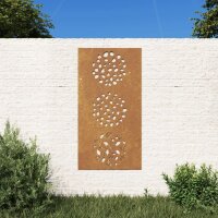 vidaXL Garten-Wanddeko 105x155 cm Cortenstahl Blatt-Design