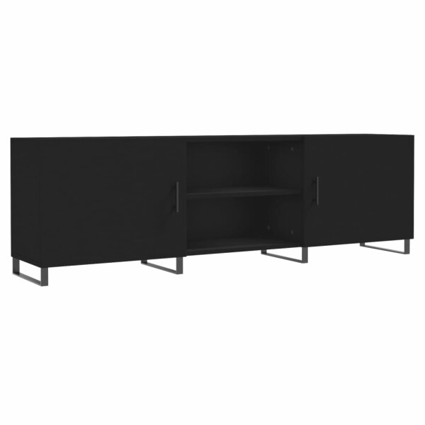 vidaXL TV-Schrank Schwarz 150x30x50 cm Holzwerkstoff