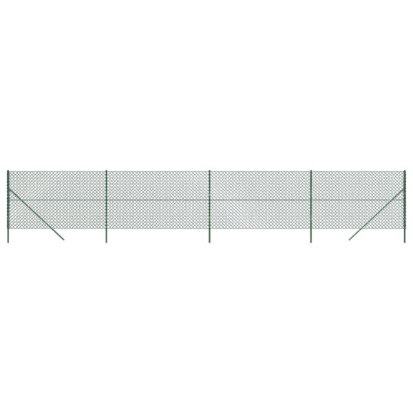 vidaXL Maschendrahtzaun Gr&uuml;n 1,6x10 m