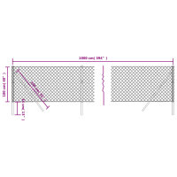 vidaXL Maschendrahtzaun Gr&uuml;n 1x10 m