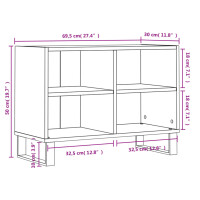 vidaXL TV-Schrank Grau Sonoma 69,5x30x50 cm Holzwerkstoff