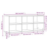 vidaXL TV-Schrank Wei&szlig; 103,5x30x50 cm Holzwerkstoff