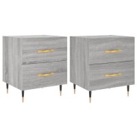 vidaXL Nachttische 2 Stk. Grau Sonoma 40x35x47,5 cm Holzwerkstoff