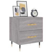 vidaXL Nachttische 2 Stk. Grau Sonoma 40x35x47,5 cm Holzwerkstoff