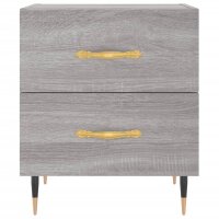 vidaXL Nachttische 2 Stk. Grau Sonoma 40x35x47,5 cm Holzwerkstoff