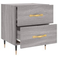 vidaXL Nachttische 2 Stk. Grau Sonoma 40x35x47,5 cm Holzwerkstoff