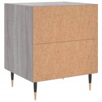 vidaXL Nachttische 2 Stk. Grau Sonoma 40x35x47,5 cm Holzwerkstoff