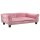 vidaXL Hundebett Rosa 95x55x30 cm Samt