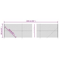 vidaXL Maschendrahtzaun mit Bodenflansch Gr&uuml;n 1,6x25 m